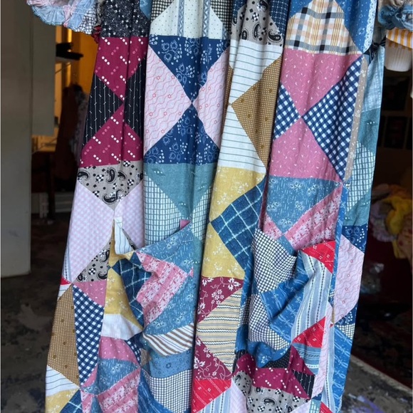 Doen Patchwork Quilt Print Mini Dress - Picture 5 of 8